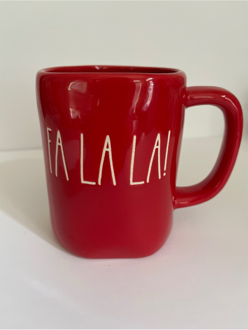 Rae Dunn Fa La La! Red Christmas Mug